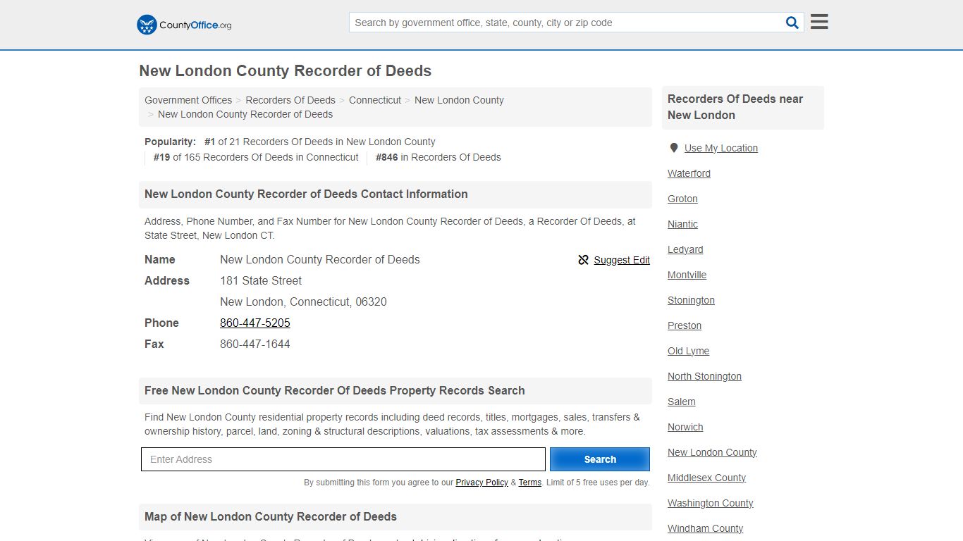 New London County Recorder of Deeds