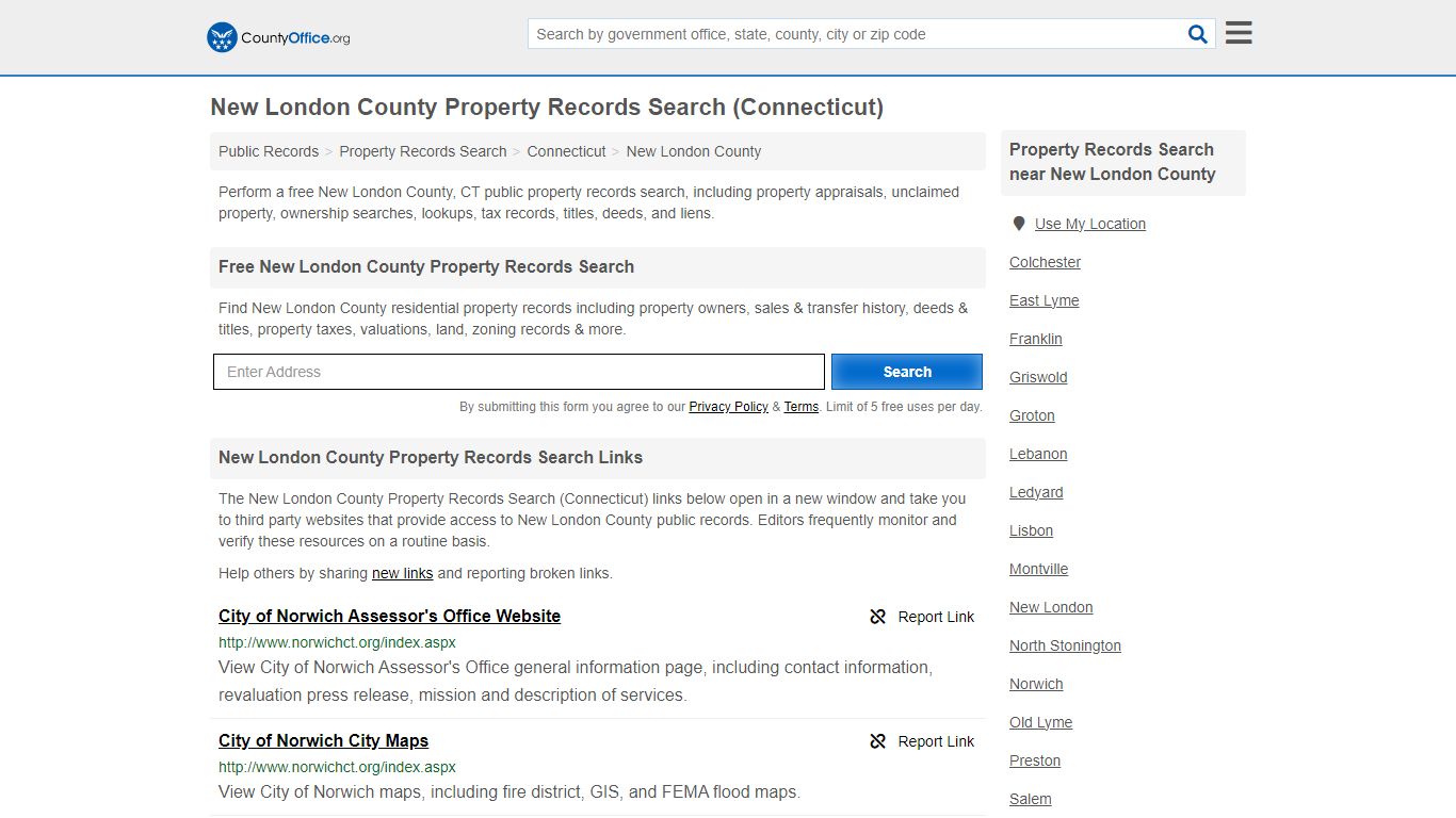 New London County Property Records Search (Connecticut)